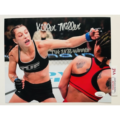 UFC 8x10 SIGNED by JULIANA MILLER w/insc and JSA CERTIFIED