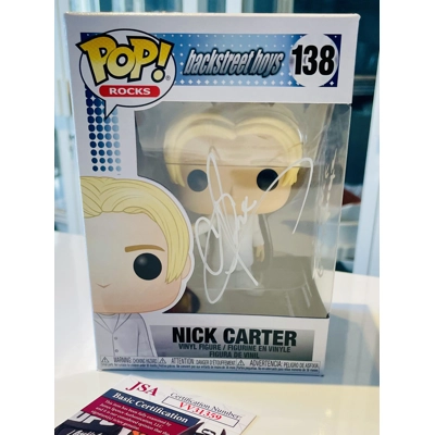 BACKSTREET BOYS 138 FUNKO POP SIGNED by NICK CARTER w/insc and JSA CERTIFIED BACKSTREET BOYS 138 FUNKO POP SIGNED by NICK CARTER w/insc and JSA CERTIFIED