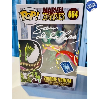 ZOMBIES VENOM 664 FUNKO POP SIGNED and SKETCH by SAM DE LA ROSA1 *