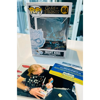 GAME OF THRONES NIGHT KING 84 FUNKO POP SIGNED by RICHARD BLAKE w/insc and RADTKESPORTS COA