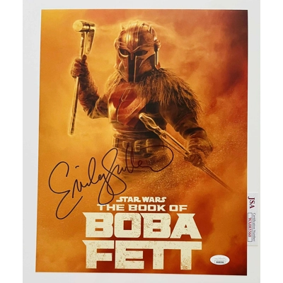 EMILY SWALLOW SIGNED STAR WARS THE BOOK OF BOBA FETT 11x17 POSTER & JSA COA EMILY SWALLOW SIGNED STAR WARS THE BOOK OF BOBA FETT 11x17 POSTER & JSA COA