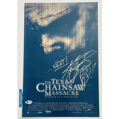 ANDREW BRYNIARSKI SIGNED THE TEXAS CHAIN SAW MASSACRE 11x17 POSTER & BECKETT COA ANDREW BRYNIARSKI SIGNED THE TEXAS CHAIN SAW MASSACRE 11x17 POSTER & BECKETT COA
