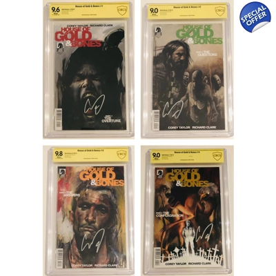 HOUSE OF GOLD and BONES PART 1-2-3-4 CBCS SIGNED by COREY TAYLOR COMIC BOOK HOUSE OF GOLD and BONES PART 1-2-3-4 CBCS SIGNED by COREY TAYLOR COMIC BOOK