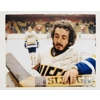 YVON BARRETTE SIGNED SLAP SHOT 8x10 PHOTO & BECKETT CERTIFIED BAS COA