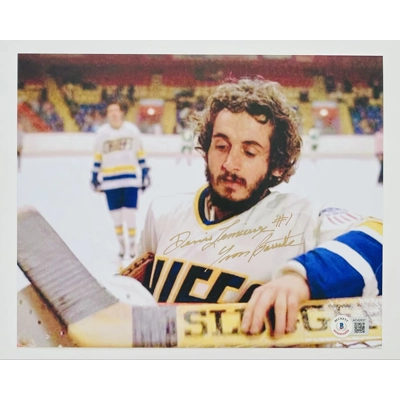 SLAP SHOT 8x10 SIGNED by YVON BARRETTE w/insc and BECKETT CERTIFIED11