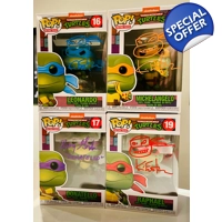 TEENAGE MUTANT NINJA TURTLES FUNKO POP SIGNED by EASTMAN & GORDON w/COA COMBO