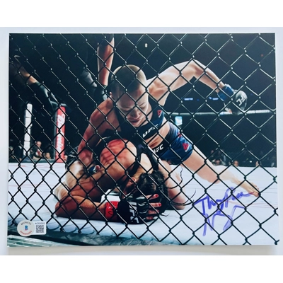 UFC 8x10 SIGNED by ROSE NAMAJUNAS w/insc and BECKETT CERTIFIED2