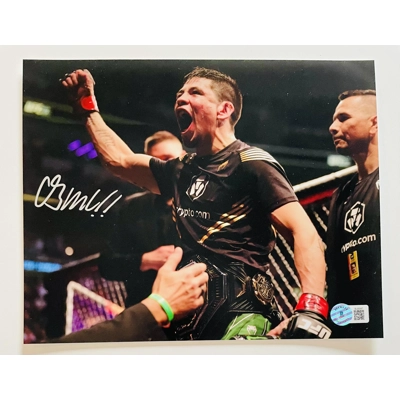 UFC 8x10 SIGNED by BRANDON MORENO and BECKETT CERTIFIED