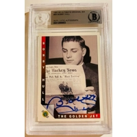 BOBBY HULL SIGNED ULTIMATE ORIGINAL SIX CHICAGO BLACK HAWKS CARD #88 BECKETT COA