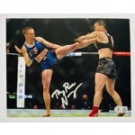 ROSE NAMAJUNAS SIGNED UFC 8x10 PHOTO & BECKETT CERTIFIED BAS COA