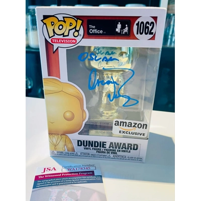 THE OFFICE DUNDIE AWARD 1062 AMAZON EXCLU SIGNED by OSCAR NUNEZ w/insc and JSA CERTIFIED