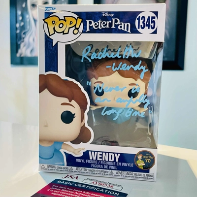 RACHEL HURD-WOOD SIGNED PETER PAN WENDY 1345 FUNKO POP & JSA CERTIFIED COA RACHEL HURD-WOOD SIGNED PETER PAN WENDY 1345 FUNKO POP & JSA CERTIFIED COA