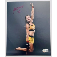 AMANDA RIBAS SIGNED UFC 8x10 PHOTO & BECKETT CERTIFIED BAS COA