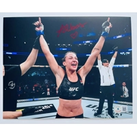 AMANDA RIBAS SIGNED UFC 8x10 PHOTO & BECKETT CERTIFIED BAS COA
