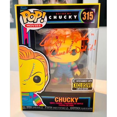 ALEX VINCENT SIGNED BRIDE OF CHUCKY 315 FUNKO POP & OC CERTIFIED COA ALEX VINCENT SIGNED BRIDE OF CHUCKY 315 FUNKO POP & OC CERTIFIED COA