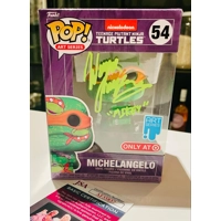 TMNT MICHELANGELO 54 ART SERIES TARGET EXCLU FUNKO POP SIGNED by WAYNE GRAYSON w/insc and JSA  COA