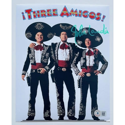 THREE AMIGOS 8x10 SIGNED by JOHN LANDIS and BECKETT CERTIFIED