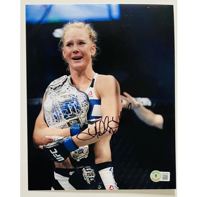 UFC 8x10 SIGNED by HOLLY HOLM and BECKETT CERTIFIED5