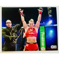 PFL 8x10 SIGNED by KAYLA HARRISON and BECKETT CERTIFIED