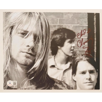 NIRVANA 8x10 SIGNED by CHAD CHANNING and BECKETT CERTIFIED7