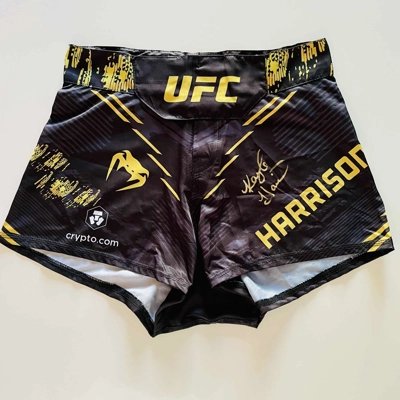 KAYLA HARRISON SIGNED UFC SHORT|TRUNKS & PSA CERTIFIED COA