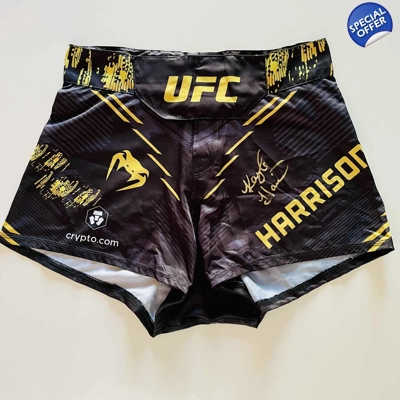 KAYLA HARRISON SIGNED UFC SHORT|TRUNKS & PSA CERTIFIED COA KAYLA HARRISON SIGNED UFC SHORT|TRUNKS & PSA CERTIFIED COA