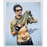 BAM MARGERA SIGNED JACKASS 8x10 PHOTO & BECKETT CERTIFIED BAS COA