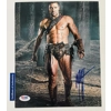 SPARTACUS WAR OF THE DAMNED 8x10 SIGNED by MANU BENNETT and PSA/DNA CERTIFIED2