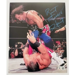 BRET "THE HITMAN" HART SIGNED 8x10 PHOTO & BECKETT CERTIFIED BAS COA