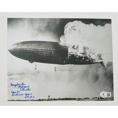 HINDENBURG DISASTER 8x10 SIGNED by MARGHERITA THIELKE w/insc and BECKETT CERTIFIED14