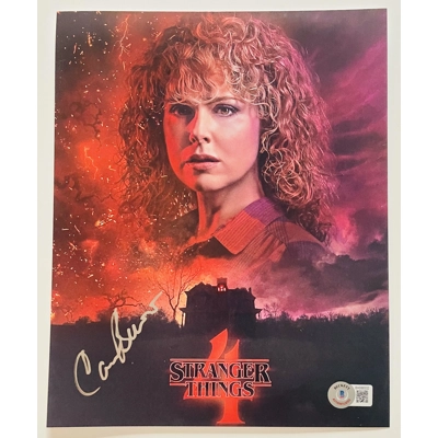 STRANGER THINGS 8x10 SIGNED by CARA BUONO and BECKETT CERTIFIED