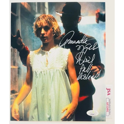 A NIGHTMARE ON ELM ST 8x10 SIGNED by AMANDA WYSS w/insc and JSA CERTIFIED A NIGHTMARE ON ELM ST 8x10 SIGNED by AMANDA WYSS w/insc and JSA CERTIFIED