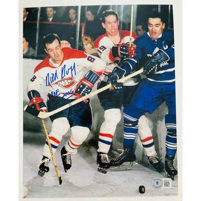 NHL CANADIENS 8x10 SIGNED by DICK DUFF w/insc and BECKETT CERTIFIED 1