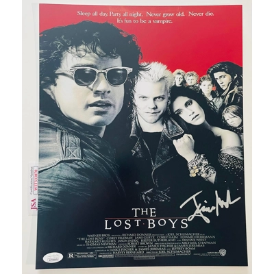 THE LOST BOYS 11x14 POSTER SIGNED by JAMISON NEWLANDER and JSA CERTIFIED 1