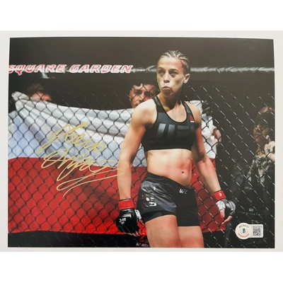 UFC 8x10 SIGNED by JOANNA JEDRZEJCZYK and BECKETT CERTIFIED 5