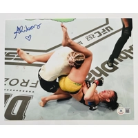 AMANDA RIBAS SIGNED UFC 8x10 PHOTO & BECKETT CERTIFIED BAS COA