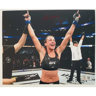 UFC 8x10 SIGNED by AMANDA RIBAS and BECKETT CERTIFIED 1