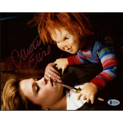 CHILD'S PLAY CHUCKY 8x10 SIGNED by CHRISTINE ELISE and BECKETT CERTIFIED CHILD'S PLAY CHUCKY 8x10 SIGNED by CHRISTINE ELISE and BECKETT CERTIFIED
