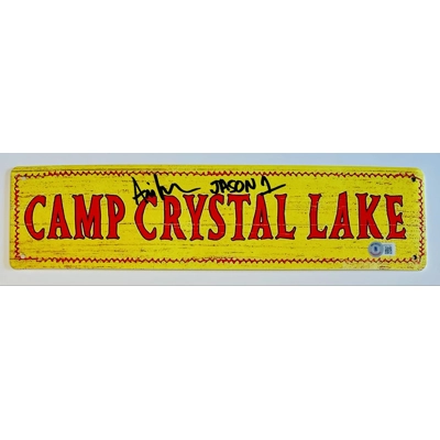 FRIDAY THE 13TH JASON VOORHEES SIGN CAMP CRYSTAL LAKE SIGNED by ARI LEHMAN w/insc and BECKETT COA FRIDAY THE 13TH JASON VOORHEES SIGN CAMP CRYSTAL LAKE SIGNED by ARI LEHMAN w/insc and BECKETT COA