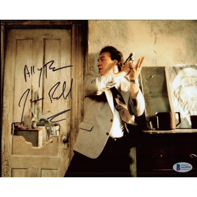 RED HEAT 8x10 SIGNED by JAMES BELUSHI and BECKETT CERTIFIED 3