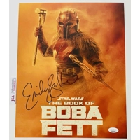 EMILY SWALLOW SIGNED STAR WARS THE BOOK OF BOBA FETT 11x17 POSTER & JSA COA