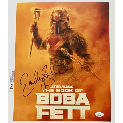 EMILY SWALLOW SIGNED STAR WARS THE BOOK OF BOBA FETT 11x17 POSTER & JSA COA EMILY SWALLOW SIGNED STAR WARS THE BOOK OF BOBA FETT 11x17 POSTER & JSA COA