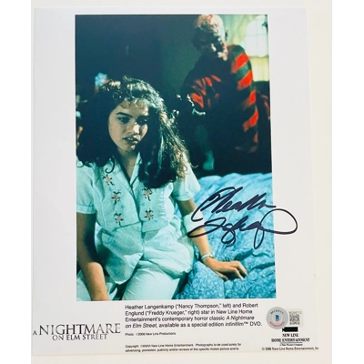 A NIGHTMARE ON ELM ST 8x10 SIGNED by HEATHER LANGENKAMP and BECKETT CERTIFIED 3 A NIGHTMARE ON ELM ST 8x10 SIGNED by HEATHER LANGENKAMP and BECKETT CERTIFIED 3