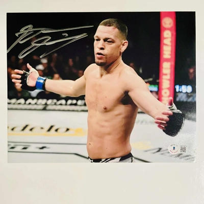 NATE DIAZ SIGNED UFC 8x10 & BECKETT CERTIFIED BAS COA NATE DIAZ SIGNED UFC 8x10 & BECKETT CERTIFIED BAS COA