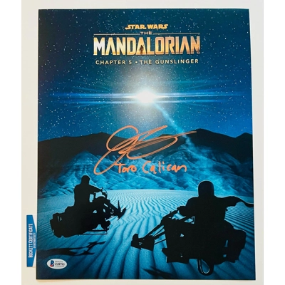 STAR WARS MANDALORIAN 11x14 POSTER SIGNED by JAKE CANAVALE and BECKETT CERTIFIED3