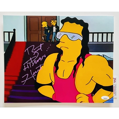 WWE|WWF THE SIMPSONS 11x14 POSTER SIGNED by BRET "THE HITMAN" HART and BECKETT CERTIFIED6