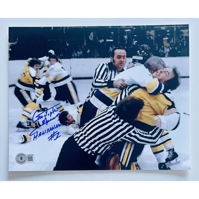 SLAP SHOT 8x10 SIGNED by CHRISTOPHER MURNEY w/insc and BECKETT CERTIFIED1