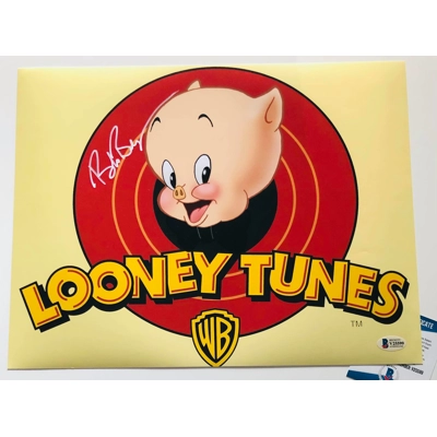 LOONEY TUNES 11x14 POSTER SIGNED by BOB BERGEN and BECKETT CERTIFIED