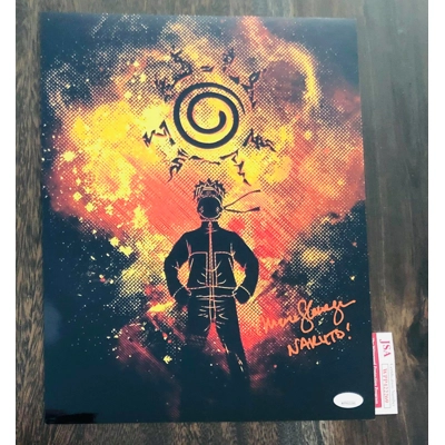 NARUTO 11x14 POSTER SIGNED by MAILE FLANAGAN and JSA CERTIFIED