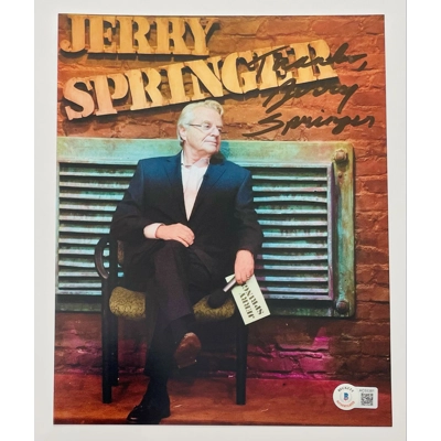 JERRY SPRINGER SIGNED 8x10 w/insc and BECKETT CERTIFIED2